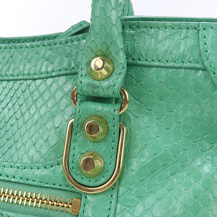 Balenciaga 432831 Handbag Giant 12 City 2way Handbag Leather Green Women