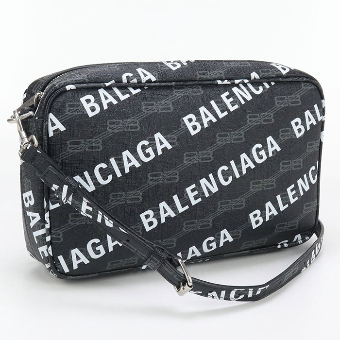 Balenciaga 702723 Medium Camera Bag Bb Monogram Signature Diagonal Pvc Unisex