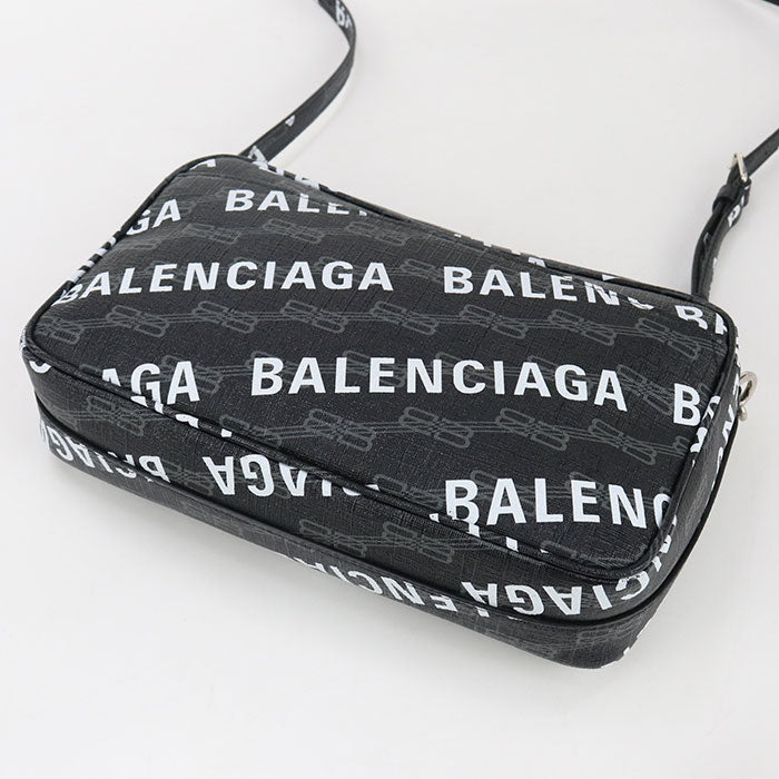 Balenciaga 702723 Medium Camera Bag Bb Monogram Signature Diagonal Pvc Unisex