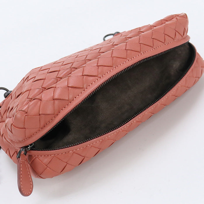 Bottegaveneta Shoulder Bag Intrecciato Chain Shoulder Bag Leather Pink Women