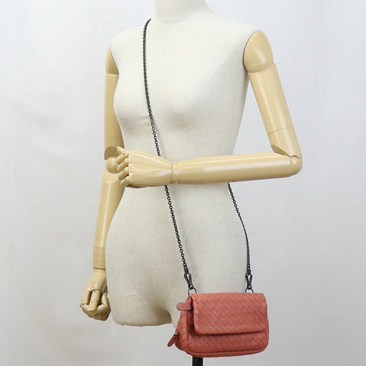 Bottegaveneta Shoulder Bag Intrecciato Chain Shoulder Bag Leather Pink Women