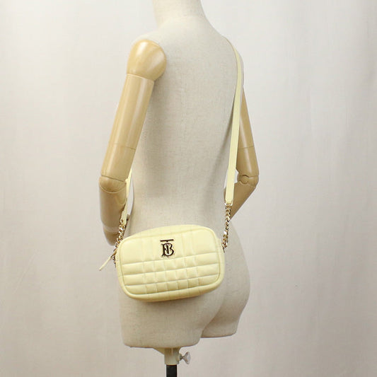 Burberry 8066149 Lola Mini Camera Bag Diagonal Shoulder Bag Leather Yellow Women