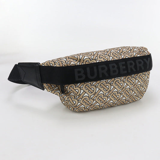 Burberry 8011616 Body Bag Monogram Print Bum Bag Waist Pouch Belt Bag Nylon Beige Unisex