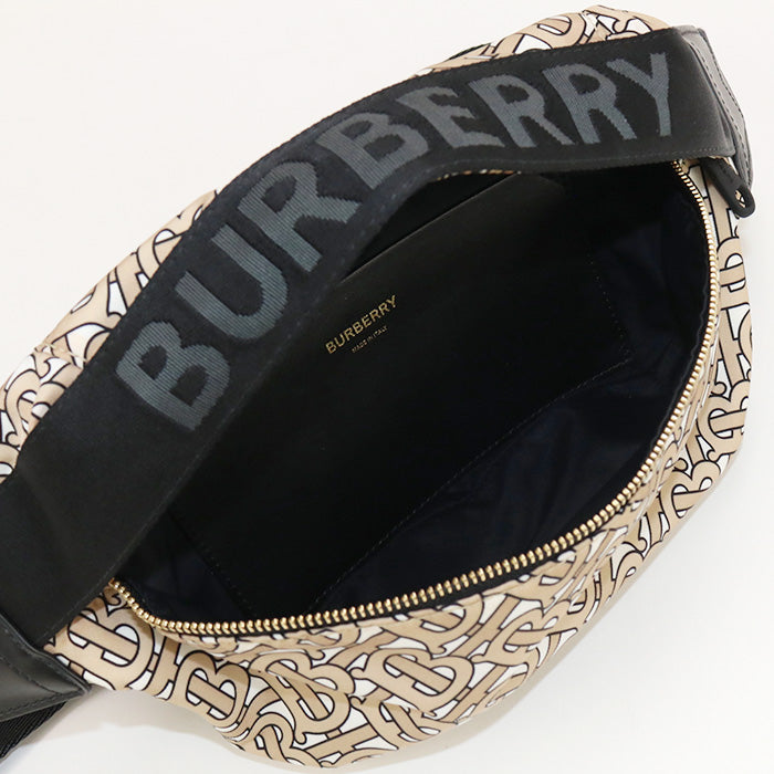 Burberry 8011616 Body Bag Monogram Print Bum Bag Waist Pouch Belt Bag Nylon Beige Unisex