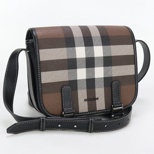 Burberry 8052804 Shoulder Bag Check Pattern Cross Body Bag Pvc Brown Unisex