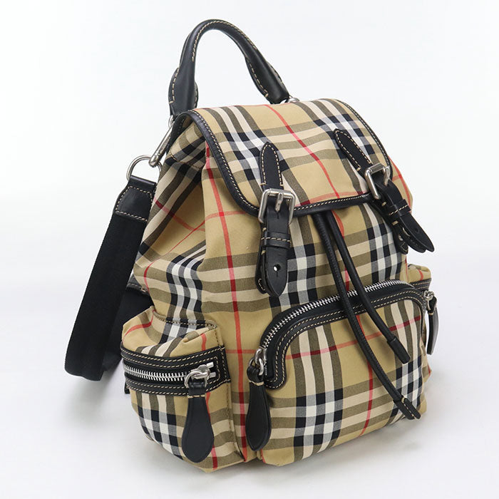 Burberry 4073111 Mini Backpack Vintage Check Backpack Cotton Beige Women