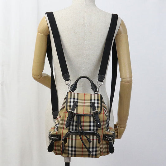 Burberry 4073111 Mini Backpack Vintage Check Backpack Cotton Beige Women