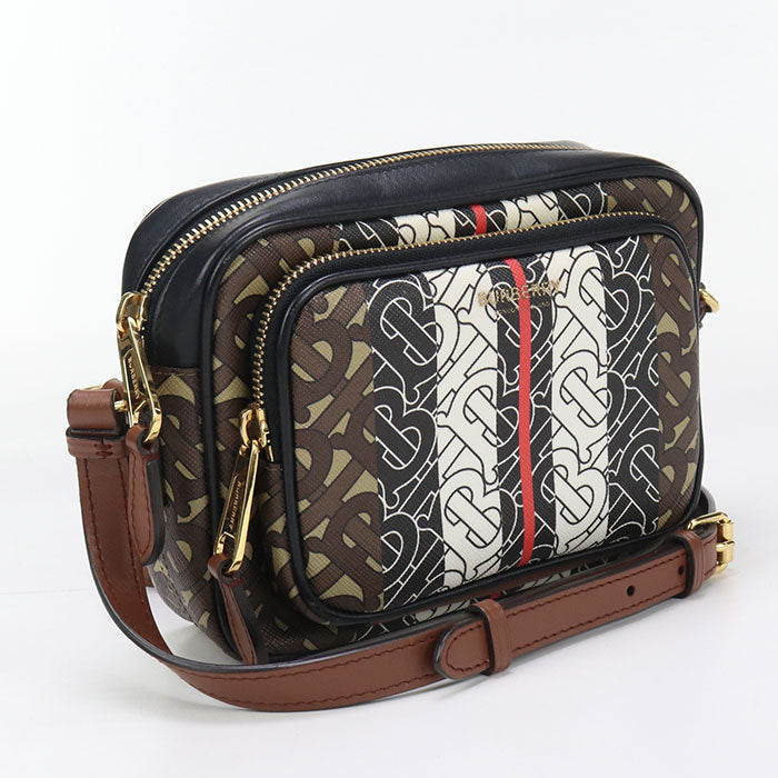 Burberry 8021485 Shoulder Bag Monogram Stripe Camera Bag Pvc, Leather Multicolor Women