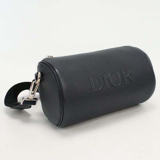 Christian Dior 1 Ropo061 Ypq Roller Bag Cross Body Shoulder Leather Navy Unisex