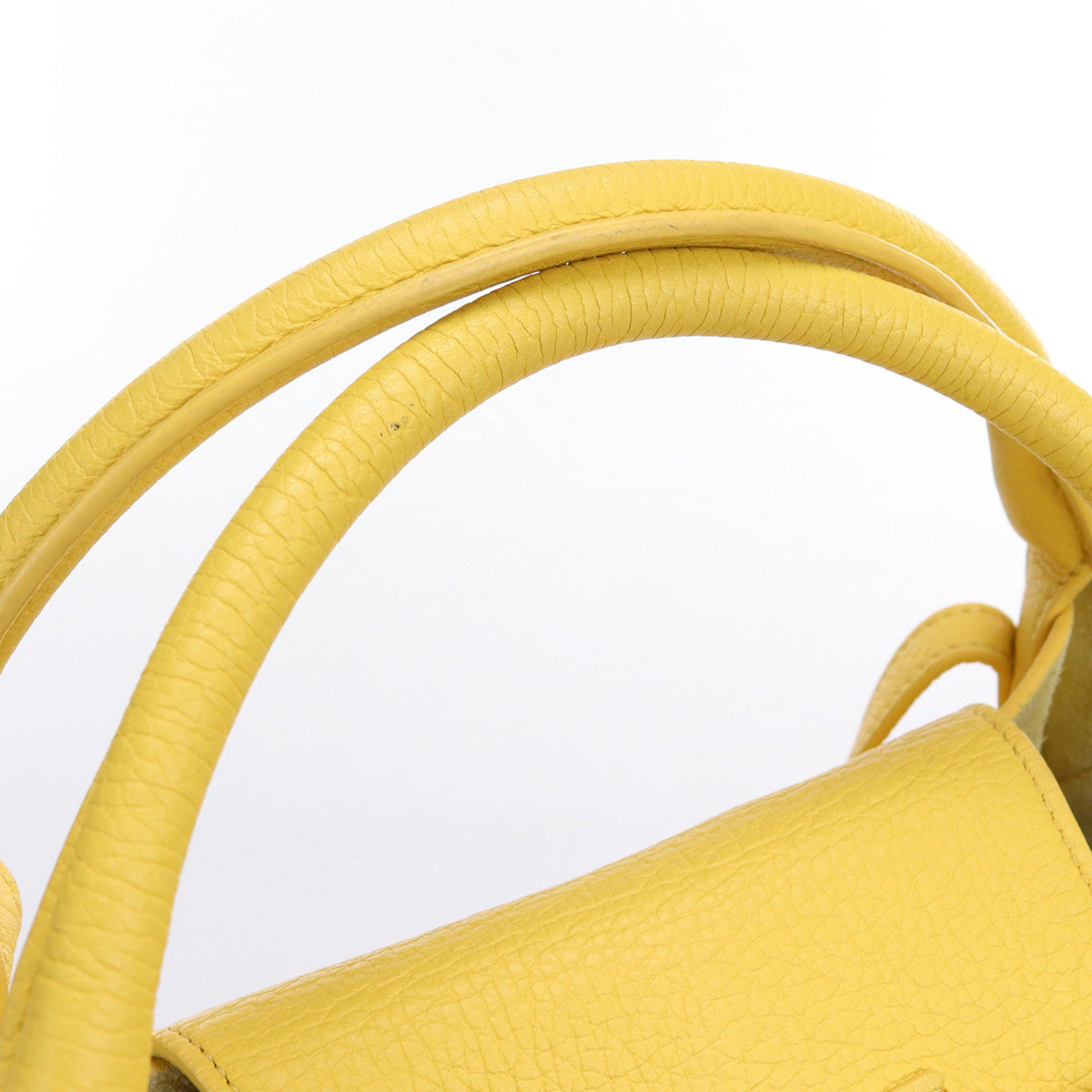 Celine 189313 Big Bag Small Tote Bag Handbag Shoulder Bag Leather Women Yellow