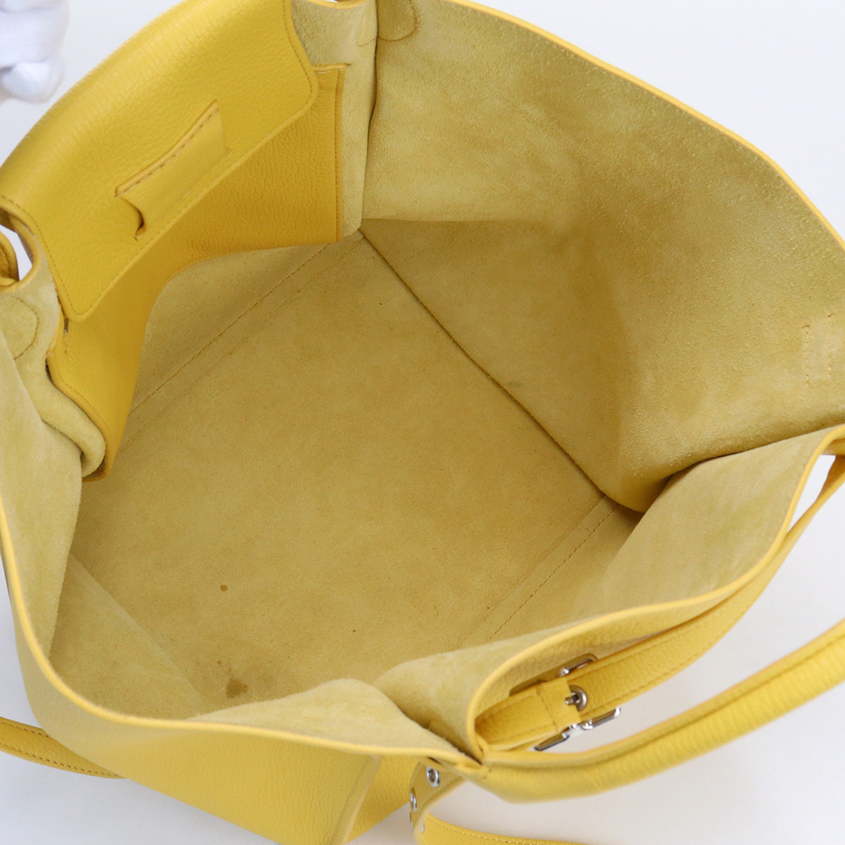 Celine 189313 Big Bag Small Tote Bag Handbag Shoulder Bag Leather Women Yellow