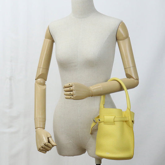 Celine 18742 3 A4 U Handbag Big Bag Nano Basket Shoulder Bag Leather Yellow Women