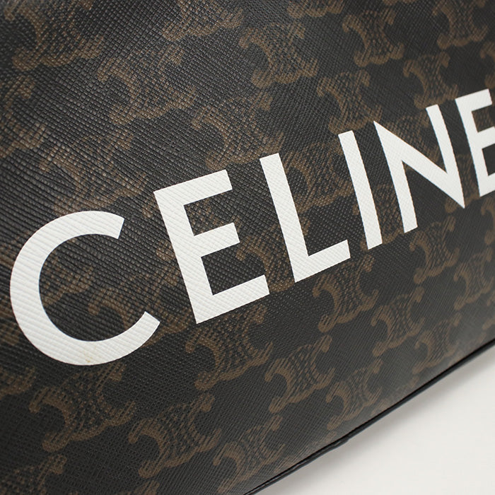 Celine 19450 2 Cim 38 Og Triomphe Medium Messenger Bag Shoulder Leather Black Mens