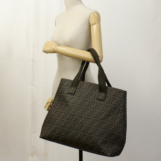 Fendi 7 Va271 Uzd Tote Bag Zucca Pattern Handbag Coated Canvas Brown Unisex