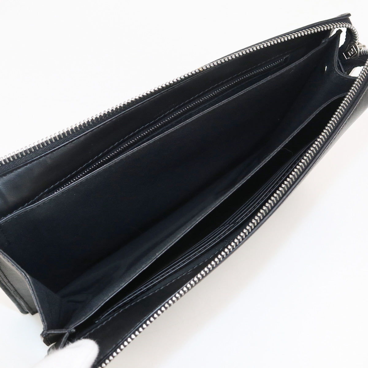 Fendi 7 Va445 Clutch Bag Clutch Bag Leather Black Mens