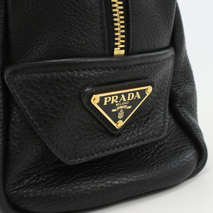 Prada 1 Bb077 2 Dkv F0002 2 Way Handbag Shoulder Bag Leather Black Women