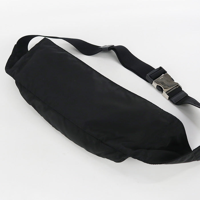 Prada 2 Vl132 Body Bag Triangular Plate Belt Bag Waist Bag Nylon Black Unisex