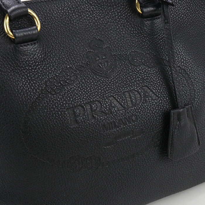 Prada Pr84284 Tote Bag Leather Black Women