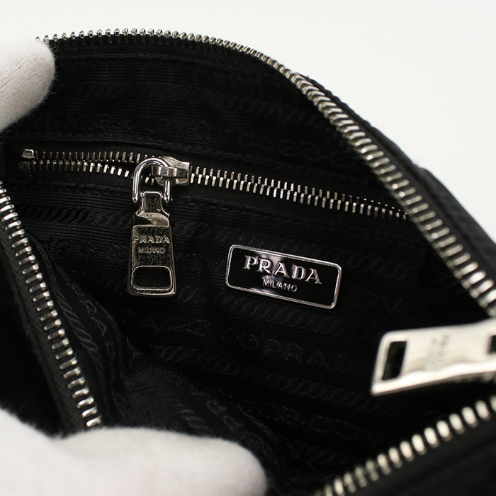 Prada 1 Bh026 Shoulder Bag Quilting 2way Chain Shoulder Bag Nylon Black Women