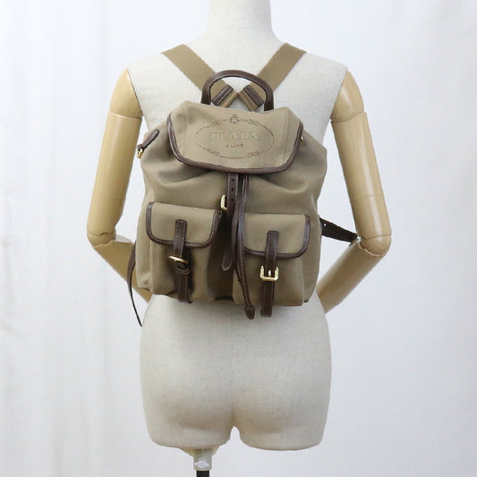 Prada Backpack Logo Jacquard Backpack/Jacquard Beige Women