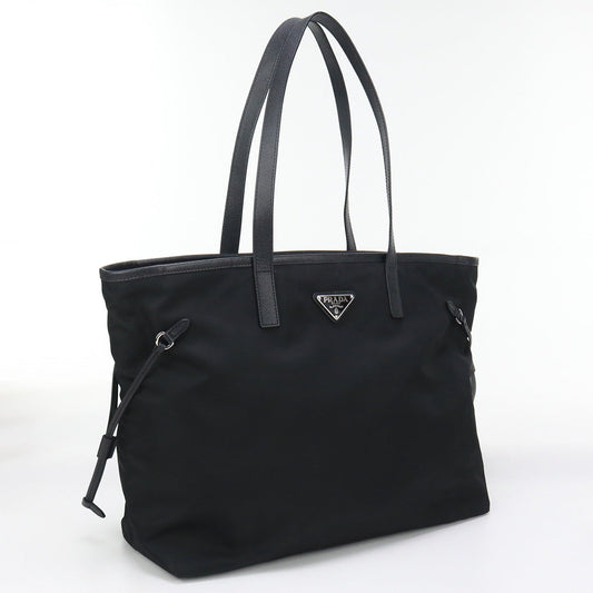 Prada 1 Bg401 V44 F0002 Tote Bag Velaborsa Shoulder Bag Nylon, Leather Black Women